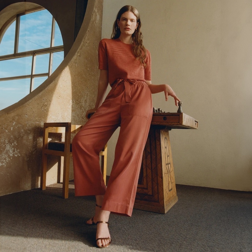 Club Monaco - Belted Pull-on Pants - Orange